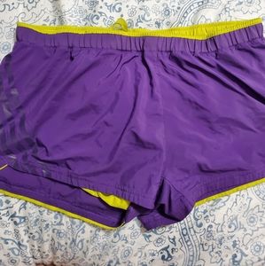 Purple and Yellow Adidas Shorts